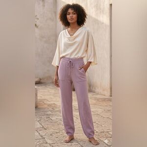 Lavender Jogger Sweater Pants